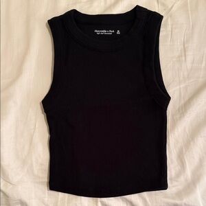 Abercrombie & Fitch Classic Black Crop Tank Top